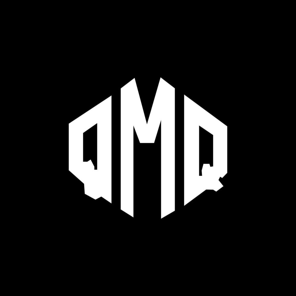 diseño de logotipo de letra qmq con forma de polígono. qmq polígono y