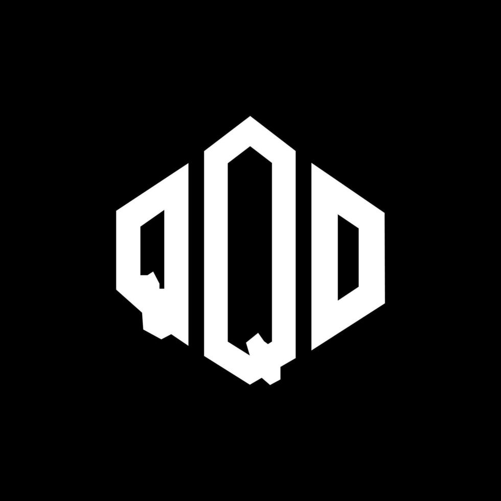 diseño de logotipo de letra qqo con forma de polígono. qqo polígono y diseño de logotipo en forma de cubo. qqo hexágono vector logo plantilla colores blanco y negro. Monograma qqo, logo comercial y inmobiliario.