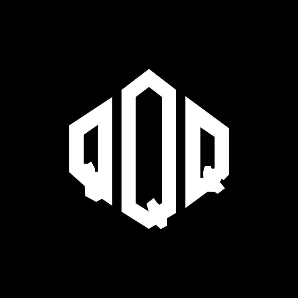 QQQ letter logo design with polygon shape. QQQ polygon and cube shape logo design. QQQ hexagon vector logo template white and black colors. QQQ monogram, business and real estate logo.