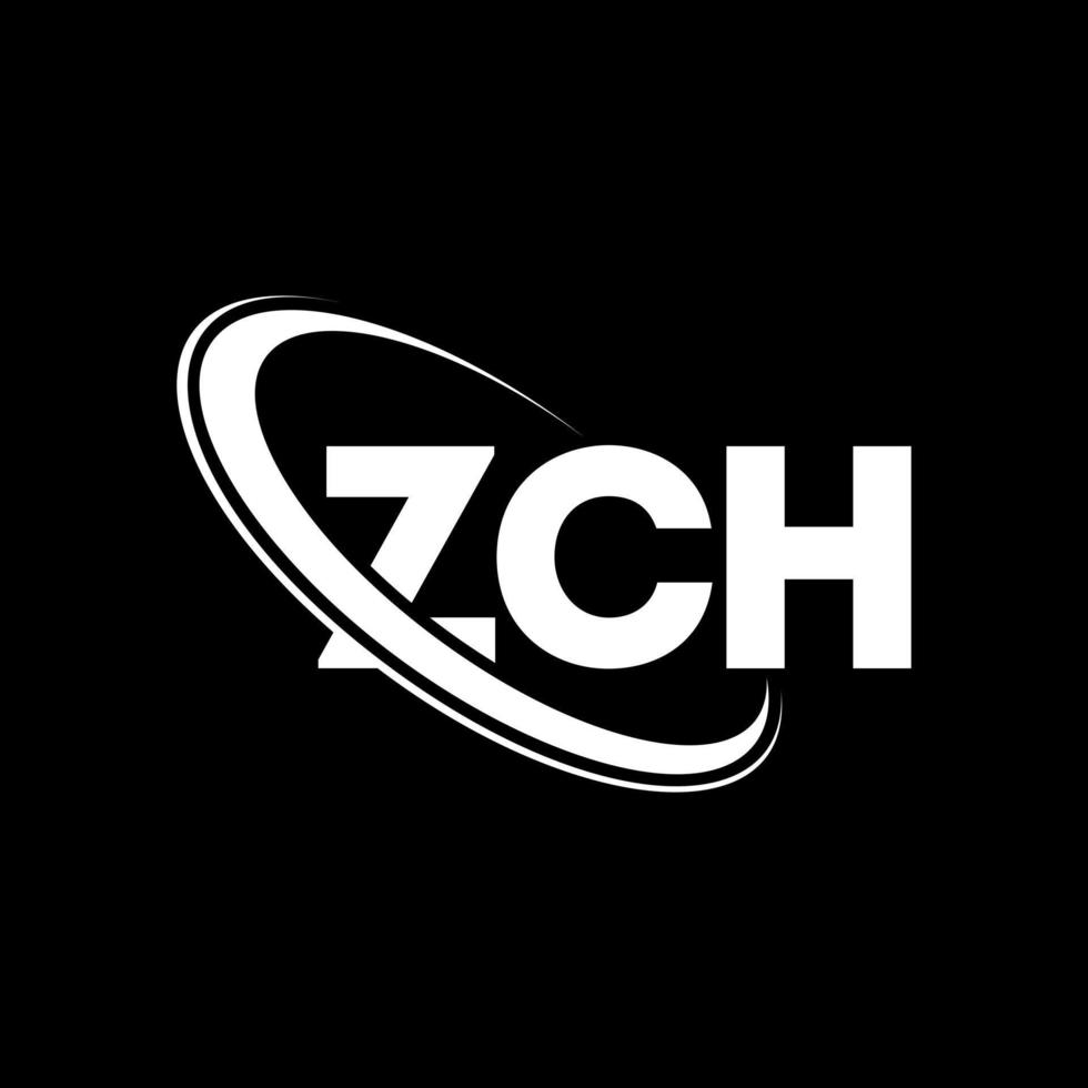 logotipo de ZCH. letra zch. diseño del logotipo de la letra zch. logotipo de iniciales zch vinculado con círculo y logotipo de monograma en mayúsculas. tipografía zch para tecnología, negocios y marca inmobiliaria. vector