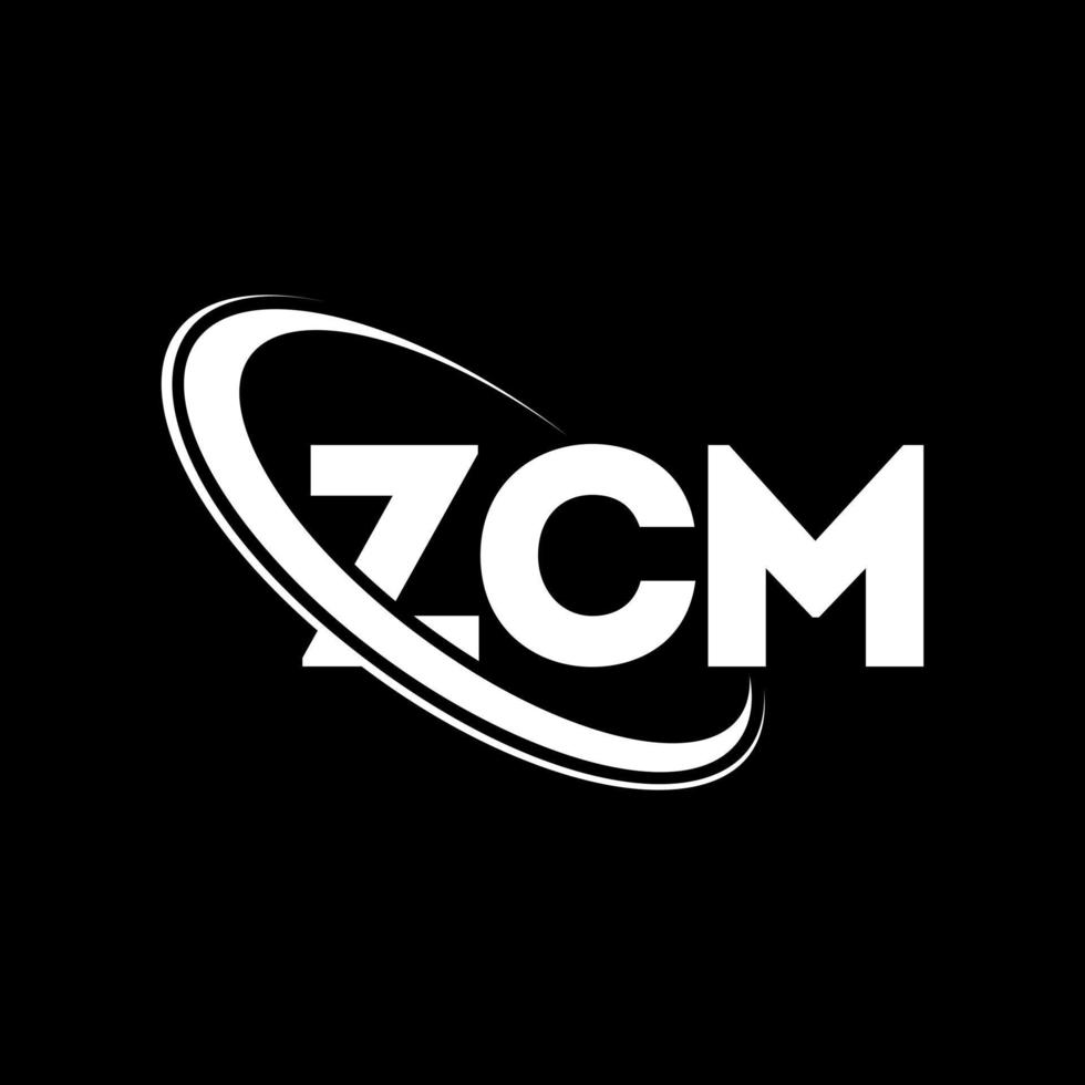 logotipo de zcm. letra zcm. diseño del logotipo de la letra zcm. logotipo de iniciales zcm vinculado con círculo y logotipo de monograma en mayúsculas. tipografía zcm para tecnología, negocios y marca inmobiliaria. vector