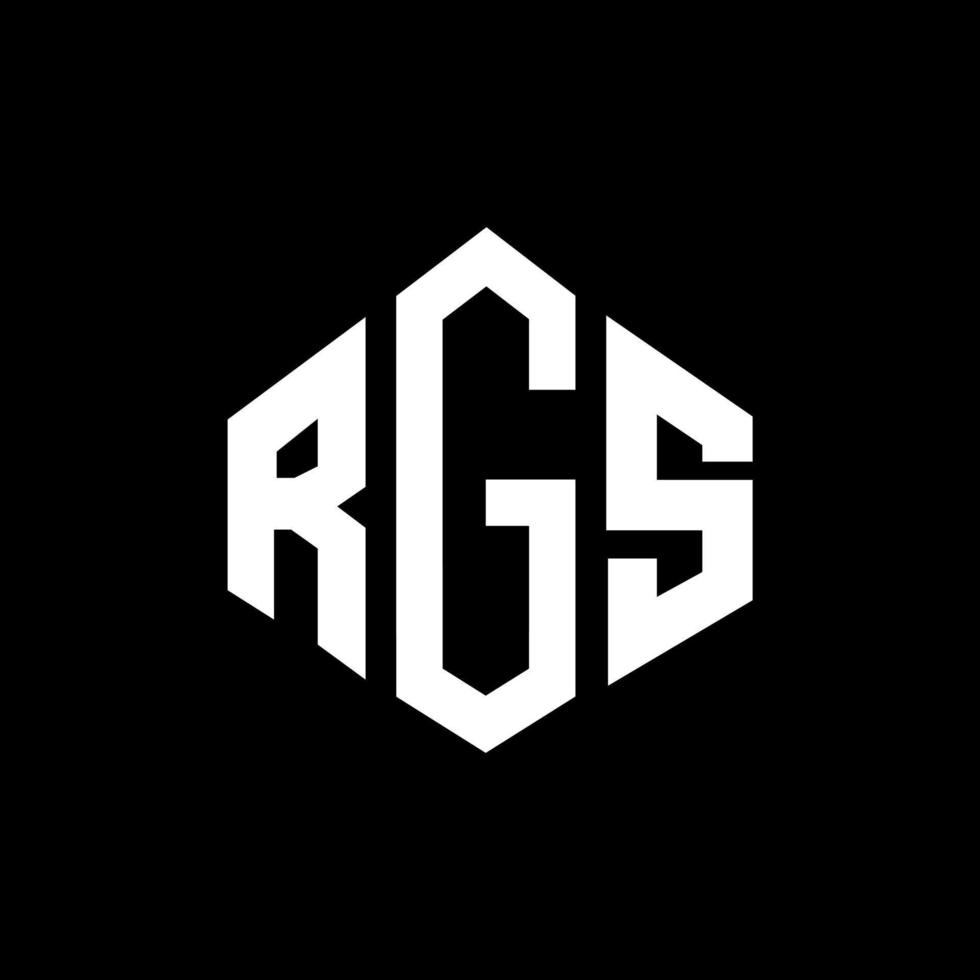 diseño de logotipo de letra rgs con forma de polígono. diseño de logotipo de forma de cubo y polígono rgs. rgs plantilla de logotipo vectorial hexagonal colores blanco y negro. monograma rgs, logotipo comercial e inmobiliario. vector
