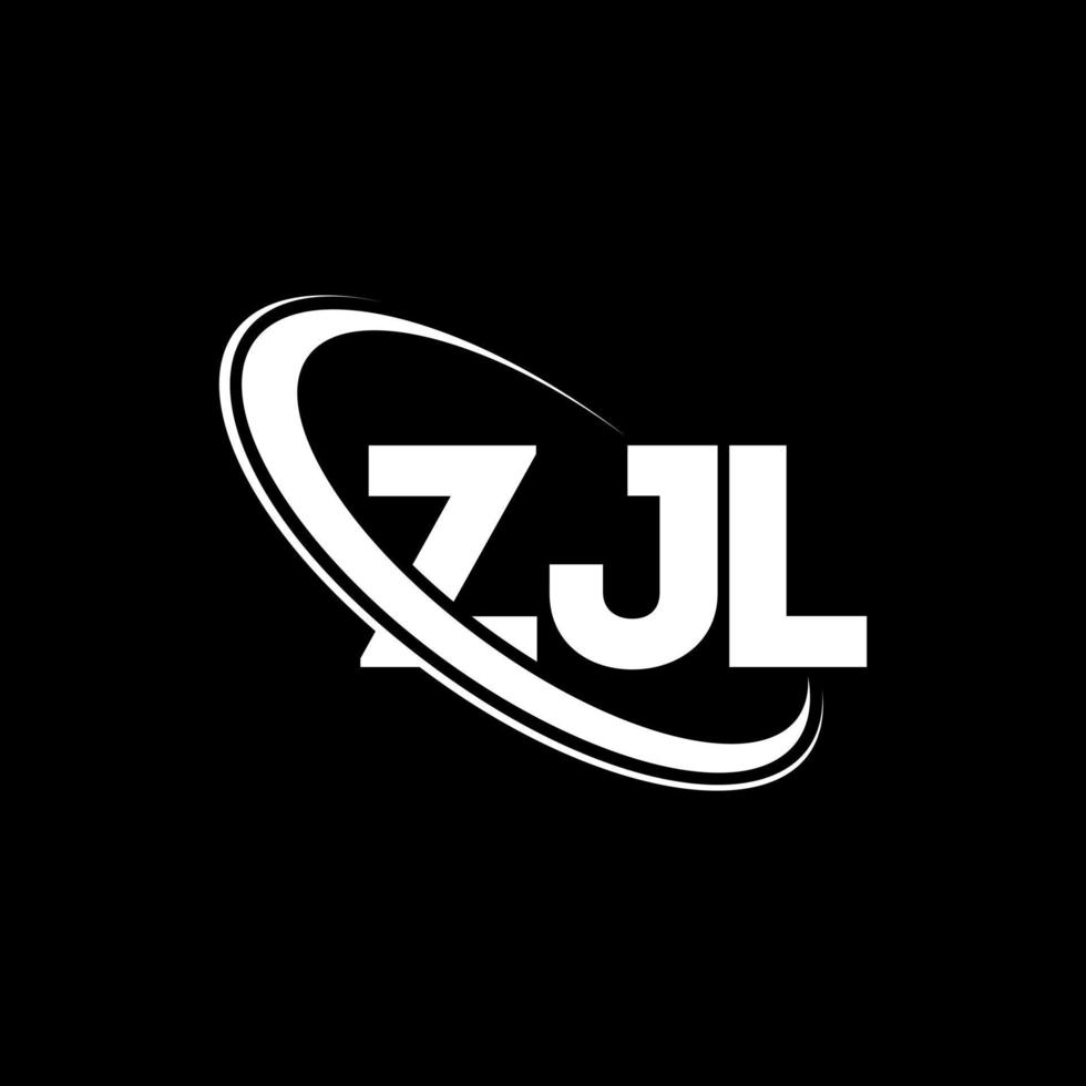 ZJL logo. ZJL letter. ZJL letter logo design. Initials ZJL logo linked with circle and uppercase monogram logo. ZJL typography for technology, business and real estate brand. vector