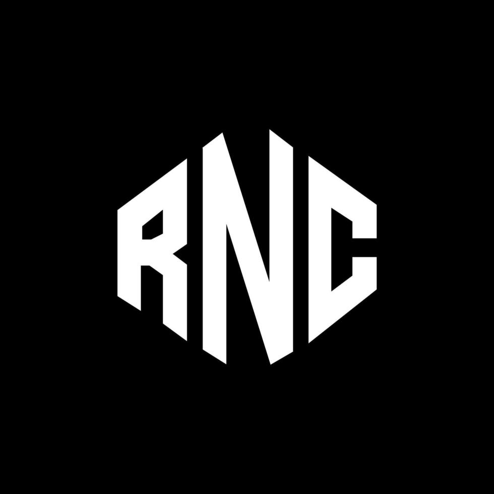 RNC letter logo design with polygon shape. RNC polygon and cube shape logo design. RNC hexagon