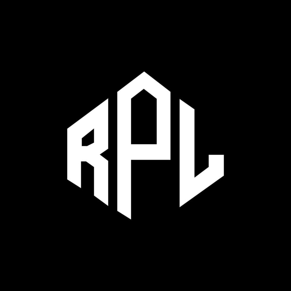 RPL letter logo design with polygon shape. RPL polygon and cube shape logo design. RPL hexagon vector logo template white and black colors. RPL monogram, business and real estate logo.