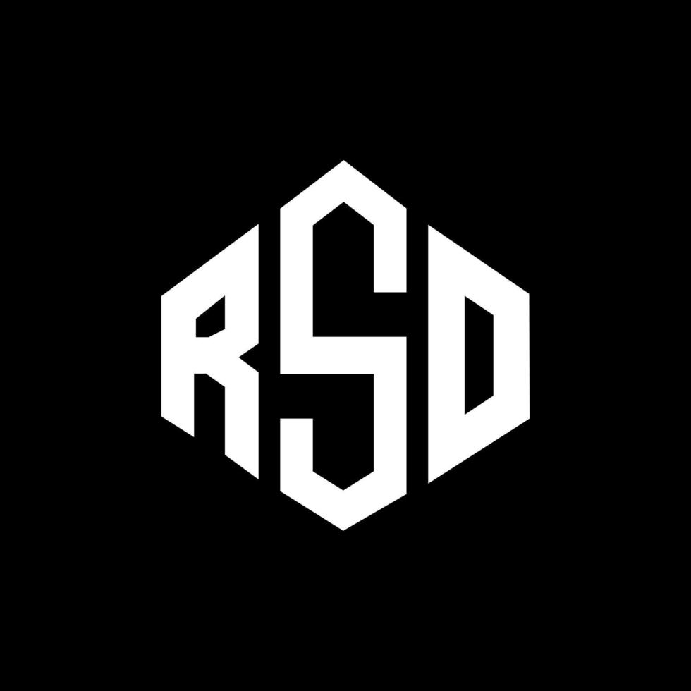 diseño de logotipo de letra rso con forma de polígono. diseño de logotipo en forma de cubo y polígono rso. rso hexágono vector logo plantilla colores blanco y negro. monograma rso, logotipo empresarial y inmobiliario.