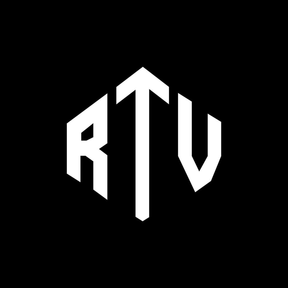 RTV letter logo design with polygon shape. RTV polygon and cube shape ...