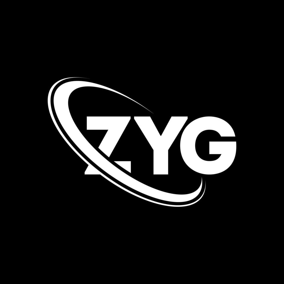 logotipo de zyg. letra zig. diseño del logotipo de la letra zyg. logotipo de iniciales zyg vinculado con círculo y logotipo de monograma en mayúsculas. tipografía zyg para tecnología, negocios y marca inmobiliaria. vector