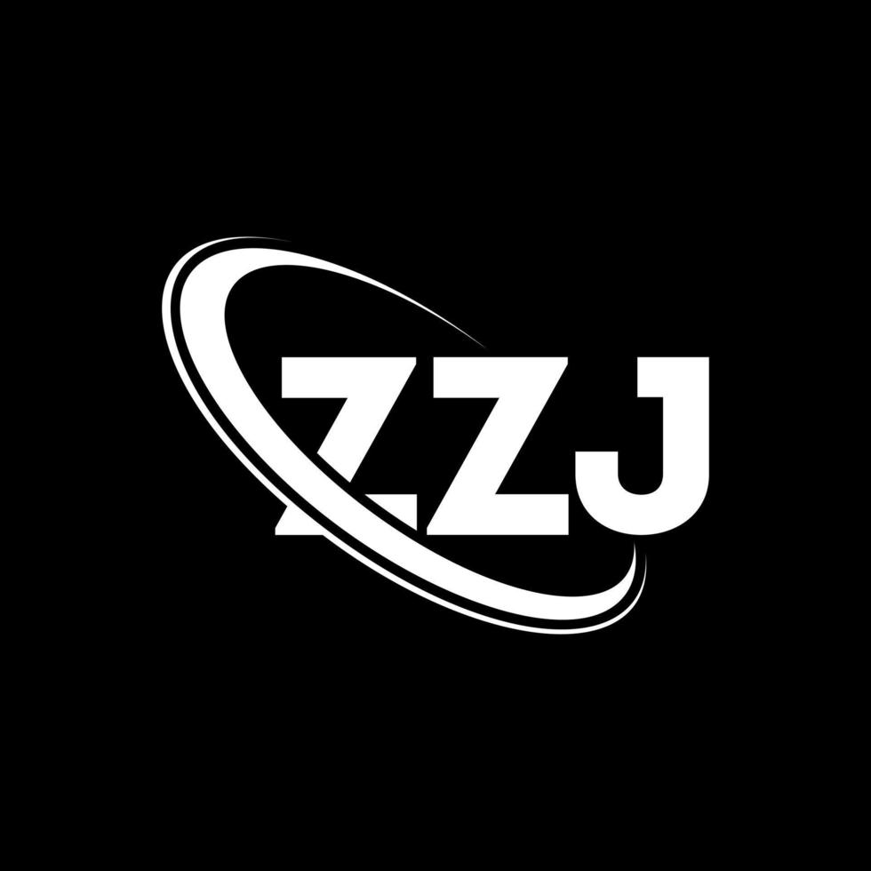 logotipo de zzj. letra zzj. diseño del logotipo de la letra zzj. logotipo de las iniciales zzj vinculado con un círculo y un logotipo de monograma en mayúsculas. tipografía zzj para tecnología, negocios y marca inmobiliaria. vector