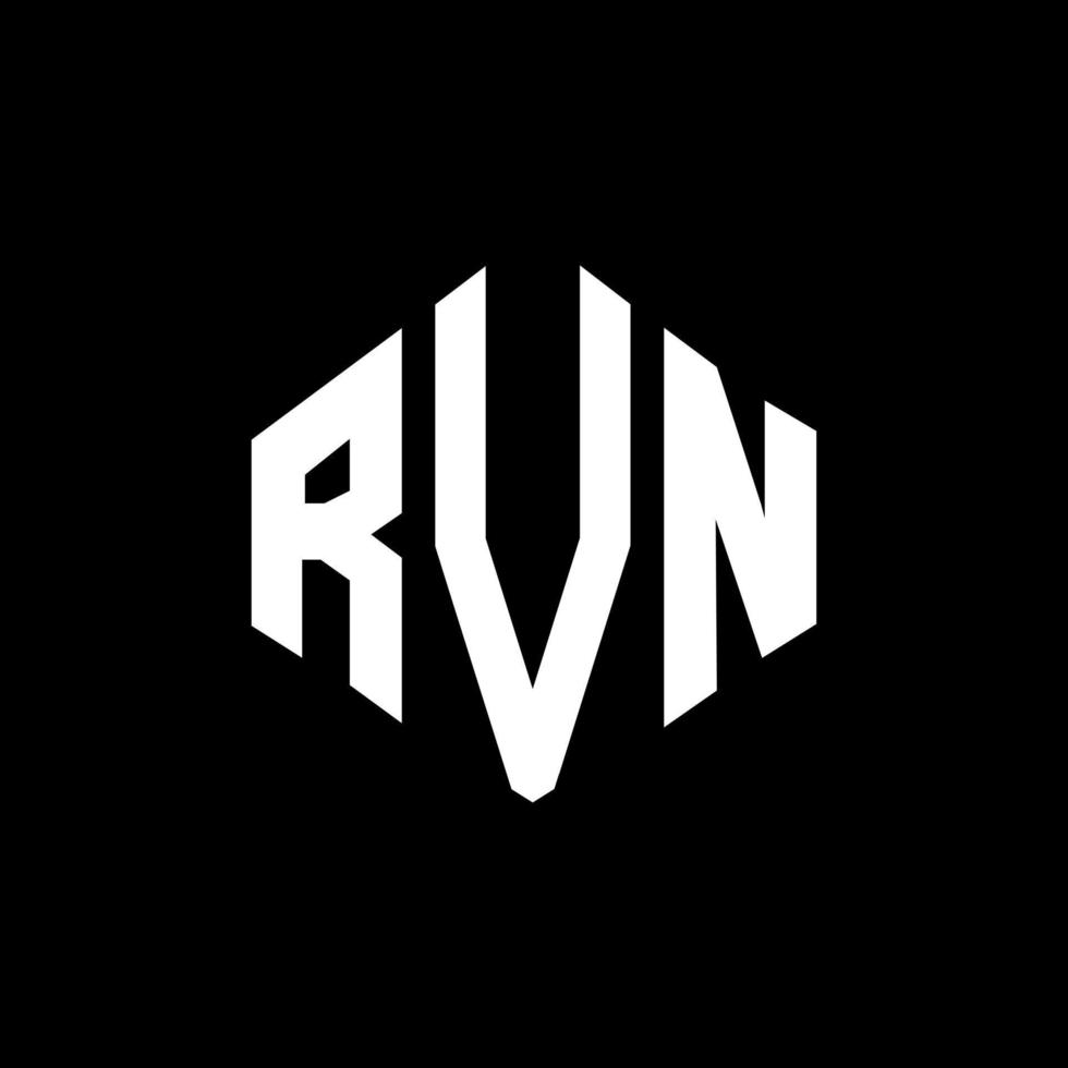 diseño de logotipo de letra rvn con forma de polígono. diseño de logotipo en forma de cubo y polígono rvn. rvn hexágono vector logo plantilla colores blanco y negro. monograma rvn, logotipo empresarial y inmobiliario.