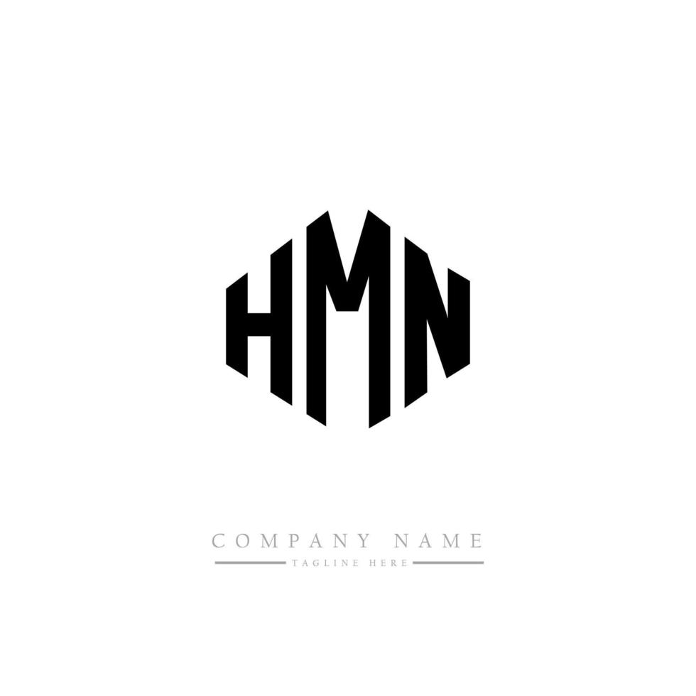 HMN letter logo design with polygon shape. HMN polygon and cube shape logo design. HMN hexagon vector logo template white and black colors. HMN monogram, business and real estate logo.