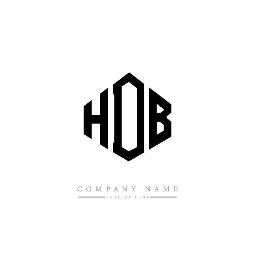 HDB letter logo design with polygon shape. HDB polygon and cube shape logo design. HDB hexagon vector logo template white and black colors. HDB monogram, business and real estate logo.