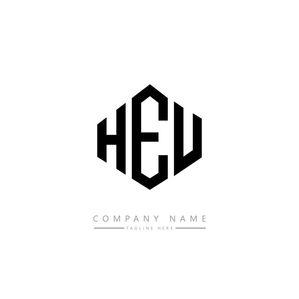 HEU letter logo design with polygon shape. HEU polygon and cube shape logo design. HEU hexagon vector logo template white and black colors. HEU monogram, business and real estate logo.