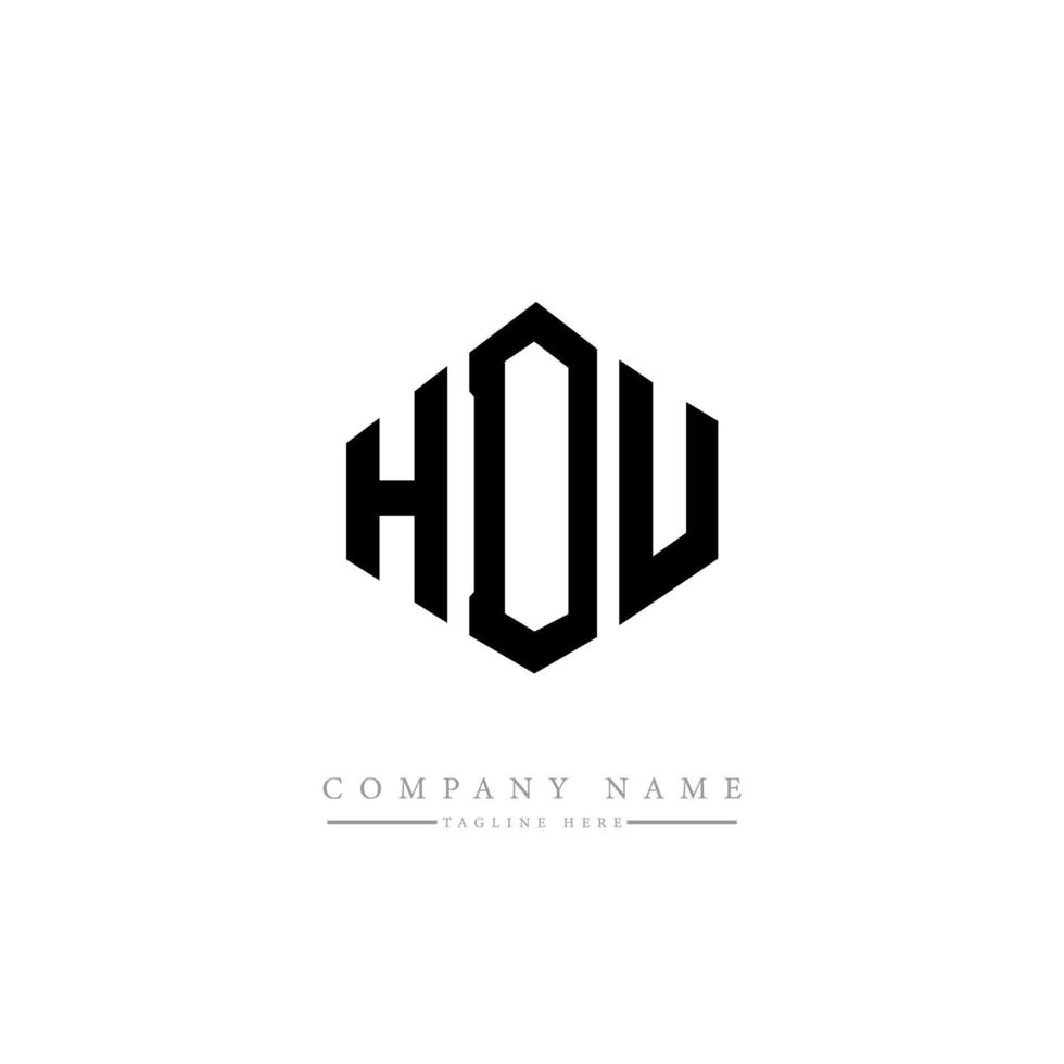 diseño de logotipo de letra hdu con forma de polígono. diseño de logotipo en forma de polígono y cubo hdu. plantilla de logotipo vectorial hexagonal hdu colores blanco y negro. monograma hdu, logotipo comercial e inmobiliario. vector