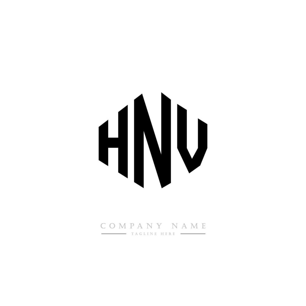 HNV letter logo design with polygon shape. HNV polygon and cube shape logo design. HNV hexagon vector logo template white and black colors. HNV monogram, business and real estate logo.