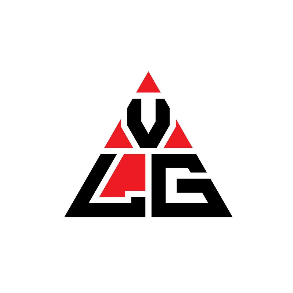 VLG triangle letter logo design with triangle shape. VLG triangle logo design monogram. VLG triangle vector logo template with red color. VLG triangular logo Simple, Elegant, and Luxurious Logo.