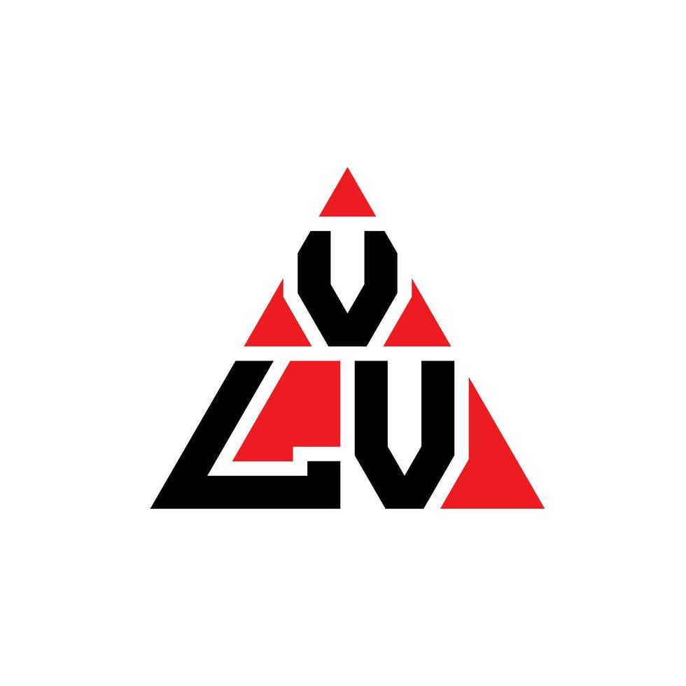 diseño de logotipo de letra de triángulo vlv con forma de triángulo. monograma de diseño de logotipo de triángulo vlv. plantilla de logotipo de vector de triángulo vlv con color rojo. logotipo triangular vlv logotipo simple, elegante y lujoso.