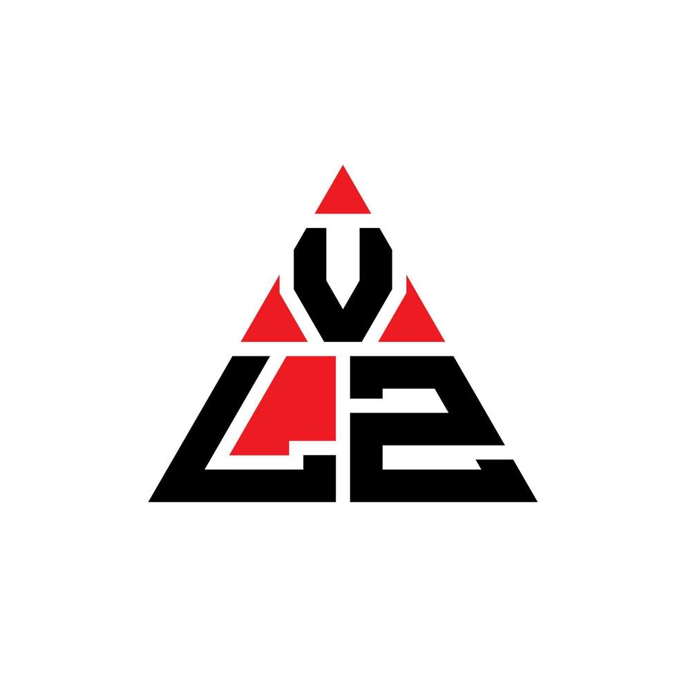 diseño de logotipo de letra triangular vlz con forma de triángulo. monograma de diseño de logotipo de triángulo vlz. plantilla de logotipo de vector de triángulo vlz con color rojo. logotipo triangular vlz logotipo simple, elegante y lujoso.