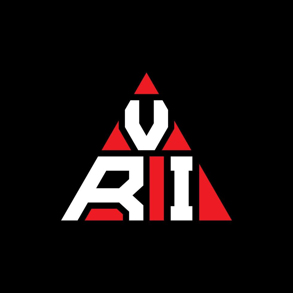 diseño de logotipo de letra de triángulo vri con forma de triángulo. monograma de diseño del logotipo del triángulo vri. plantilla de logotipo de vector de triángulo vri con color rojo. logotipo triangular vri logotipo simple, elegante y lujoso.