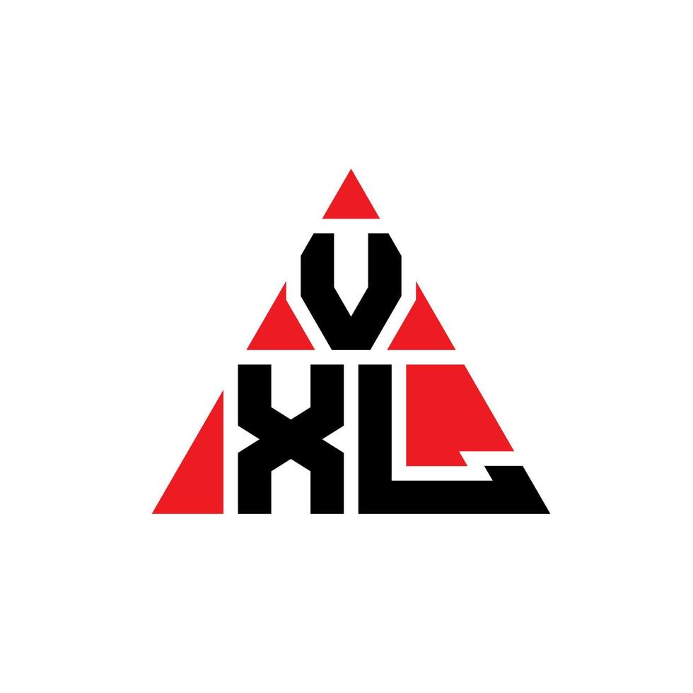 Diseño de logotipo de letra triangular vxl con forma de triángulo. monograma de diseño de logotipo de triángulo vxl. plantilla de logotipo de vector de triángulo vxl con color rojo. logotipo triangular vxl logotipo simple, elegante y lujoso.