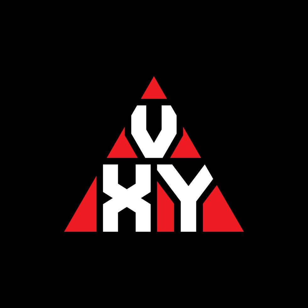 Diseño de logotipo de letra triangular vxy con forma de triángulo. monograma de diseño de logotipo de triángulo vxy. Plantilla de logotipo de vector de triángulo vxy con color rojo. logotipo triangular vxy logotipo simple, elegante y lujoso.