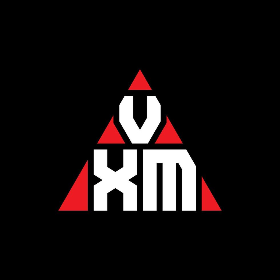 VXM triangle letter logo design with triangle shape. VXM triangle logo design monogram. VXM triangle vector logo template with red color. VXM triangular logo Simple, Elegant, and Luxurious Logo.