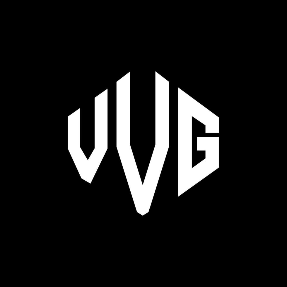 diseño de logotipo de letra vvg con forma de polígono. vvg polígono y diseño de logotipo en forma de cubo. vvg hexágono vector logo plantilla colores blanco y negro. Monograma vvg, logotipo comercial y inmobiliario.