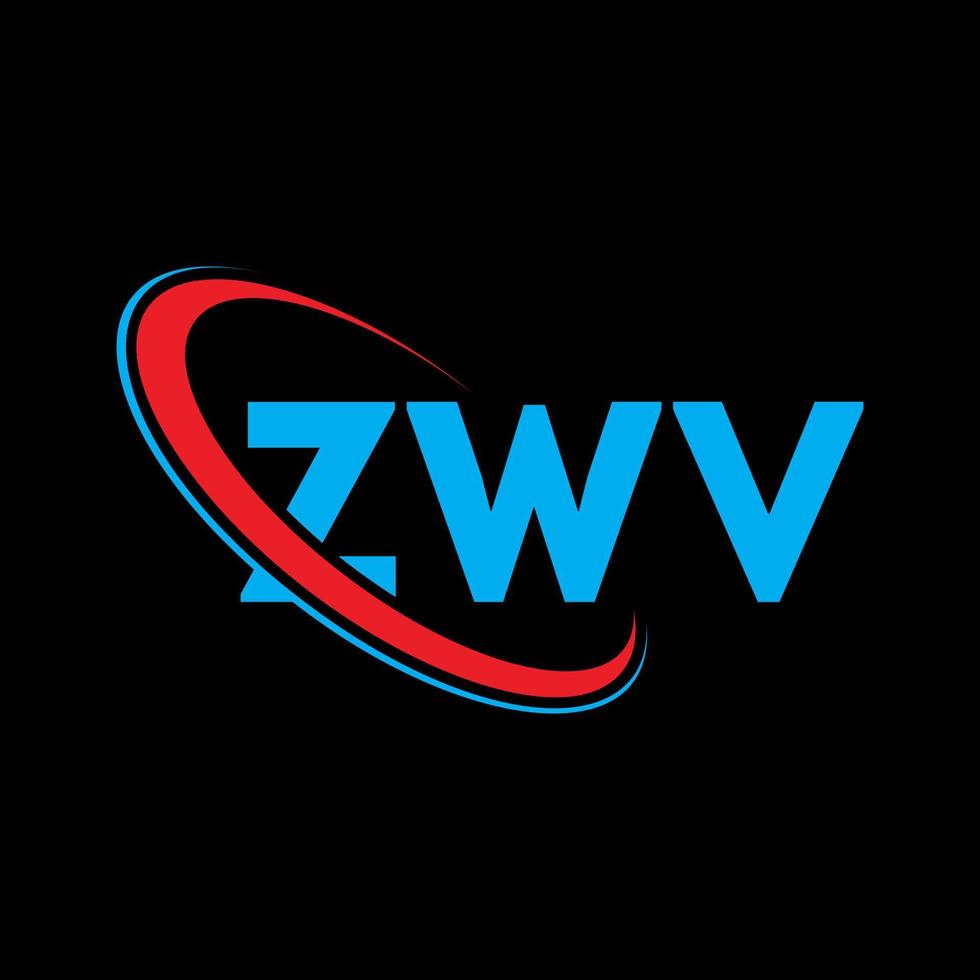 logotipo de zwv. letra zwv. diseño del logotipo de la letra zwv. logotipo de iniciales zwv vinculado con círculo y logotipo de monograma en mayúsculas. tipografía zwv para tecnología, negocios y marca inmobiliaria. vector