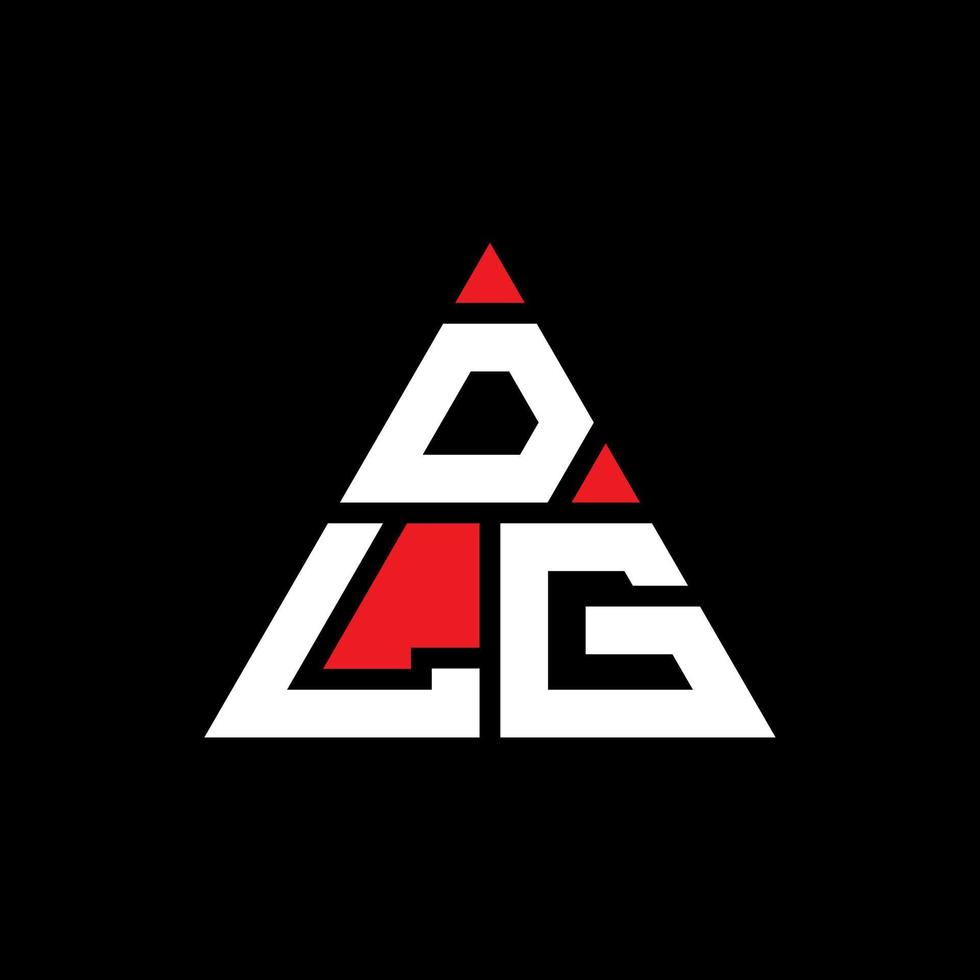 DLG triangle letter logo design with triangle shape. DLG triangle logo