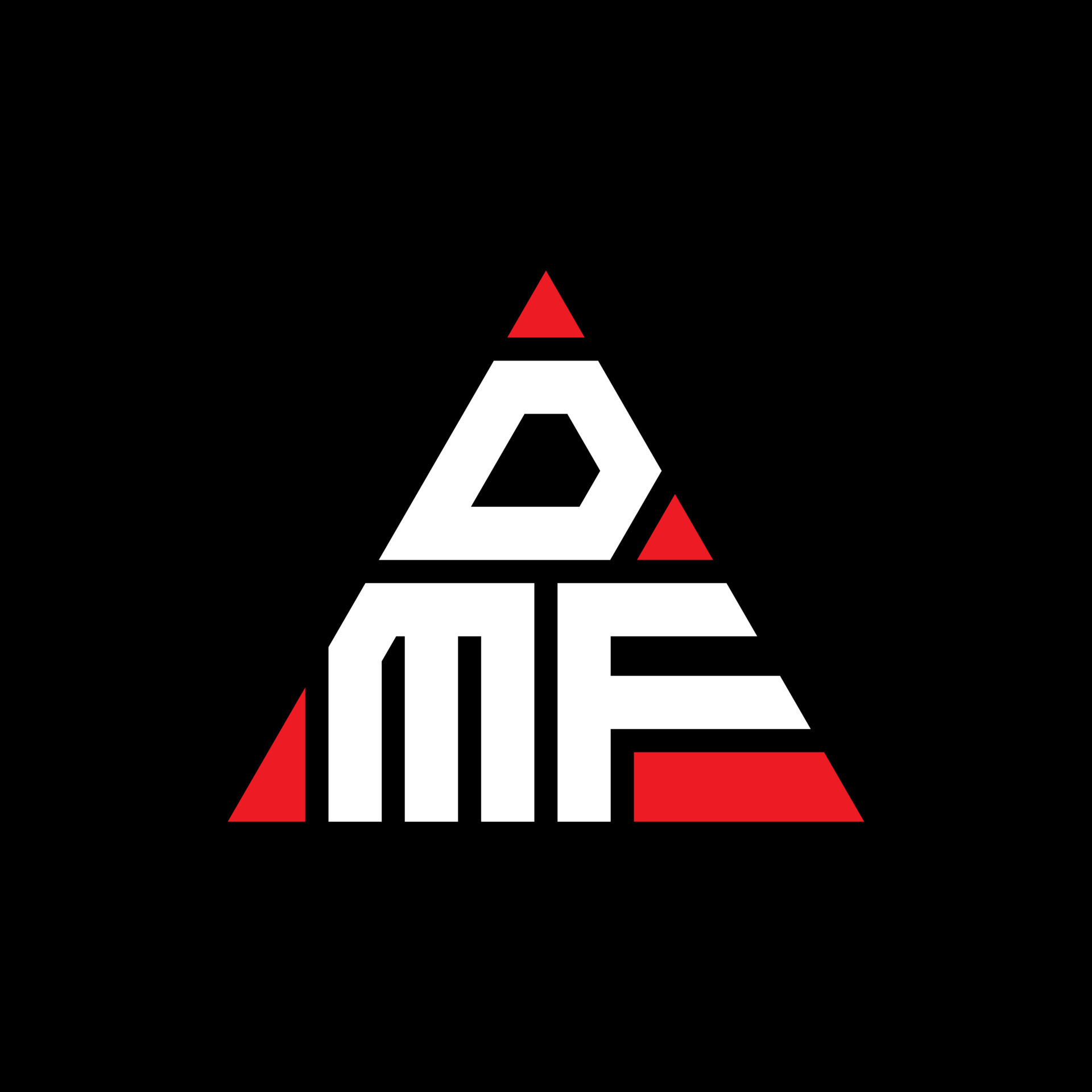 Dmf Triangle Letter Logo Design With Triangle Shape Dmf Triangle Logo Design Monogram Dmf Triangle Vector Logo Template With Red Color Dmf Triangular Logo Simple Elegant And Luxurious Logo Vector Art