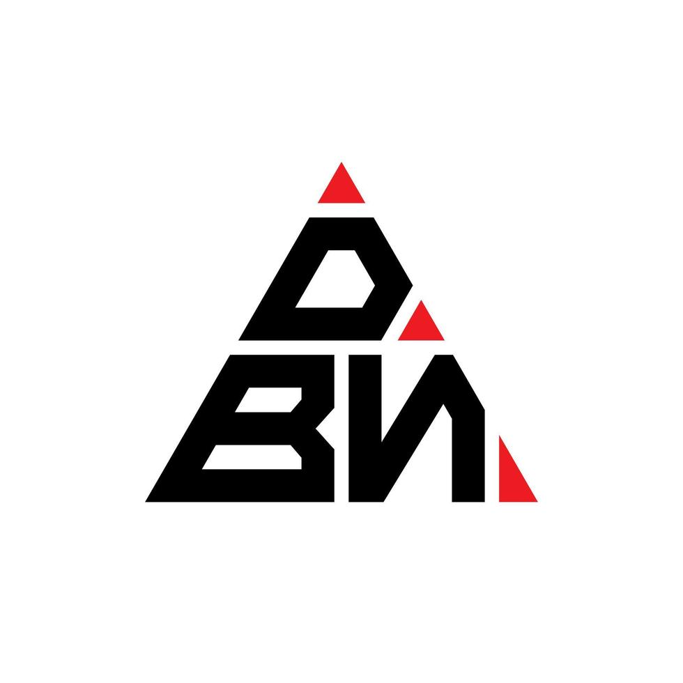 DBN triangle letter logo design with triangle shape. DBN triangle logo design monogram. DBN triangle vector logo template with red color. DBN triangular logo Simple, Elegant, and Luxurious Logo.