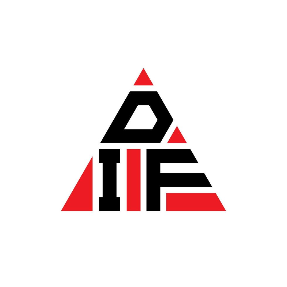 DIF triangle letter logo design with triangle shape. DIF triangle logo