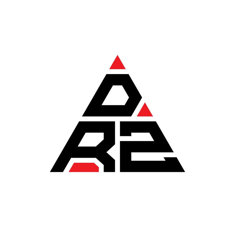 Diseño de logotipo de letra triangular drz con forma de triángulo. monograma de diseño del logotipo del triángulo drz. plantilla de logotipo de vector de triángulo drz con color rojo. logotipo triangular drz logotipo simple, elegante y lujoso.