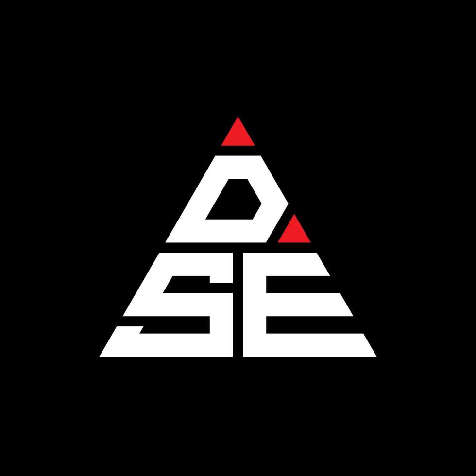 diseño de logotipo de letra de triángulo dse con forma de triángulo. monograma de diseño de logotipo de triángulo dse. plantilla de logotipo de vector de triángulo dse con color rojo. logotipo triangular dse logotipo simple, elegante y lujoso.