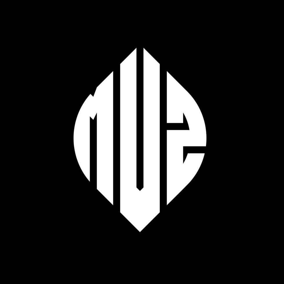 MVZ circle letter logo design with circle and ellipse shape. MVZ ellipse letters with typographic style. The three initials form a circle logo. MVZ Circle Emblem Abstract Monogram Letter Mark Vector. vector