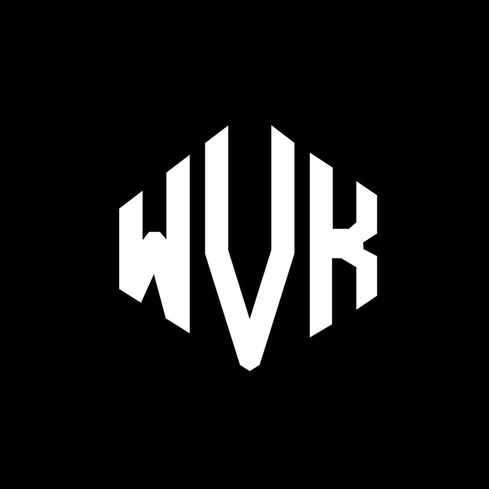 diseño de logotipo de letra wvk con forma de polígono. diseño de logotipo en forma de cubo y polígono wvk. wvk hexágono vector logo plantilla colores blanco y negro. monograma wvk, logotipo comercial e inmobiliario.