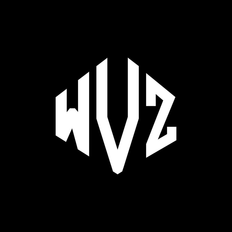 WVZ letter logo design with polygon shape. WVZ polygon and cube shape logo design. WVZ hexagon vector logo template white and black colors. WVZ monogram, business and real estate logo.