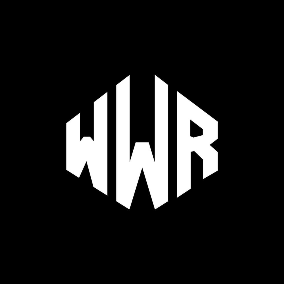 diseño de logotipo de letra wwr con forma de polígono. wwr polígono y diseño de logotipo en forma de cubo. wwr hexágono vector logo plantilla colores blanco y negro. monograma wwr, logotipo comercial e inmobiliario.