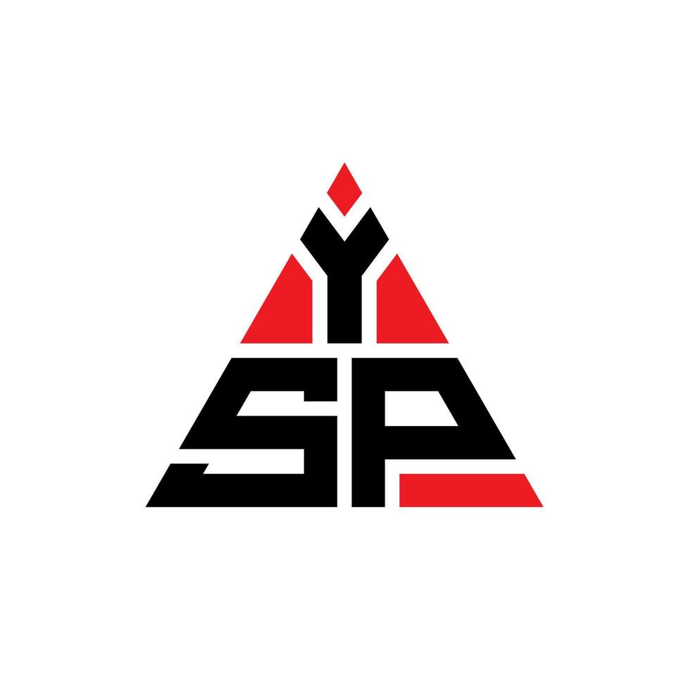 ysp diseño de logotipo de letra triangular con forma de triángulo. monograma de diseño de logotipo de triángulo ysp. plantilla de logotipo de vector de triángulo ysp con color rojo. logotipo triangular ysp logotipo simple, elegante y lujoso.