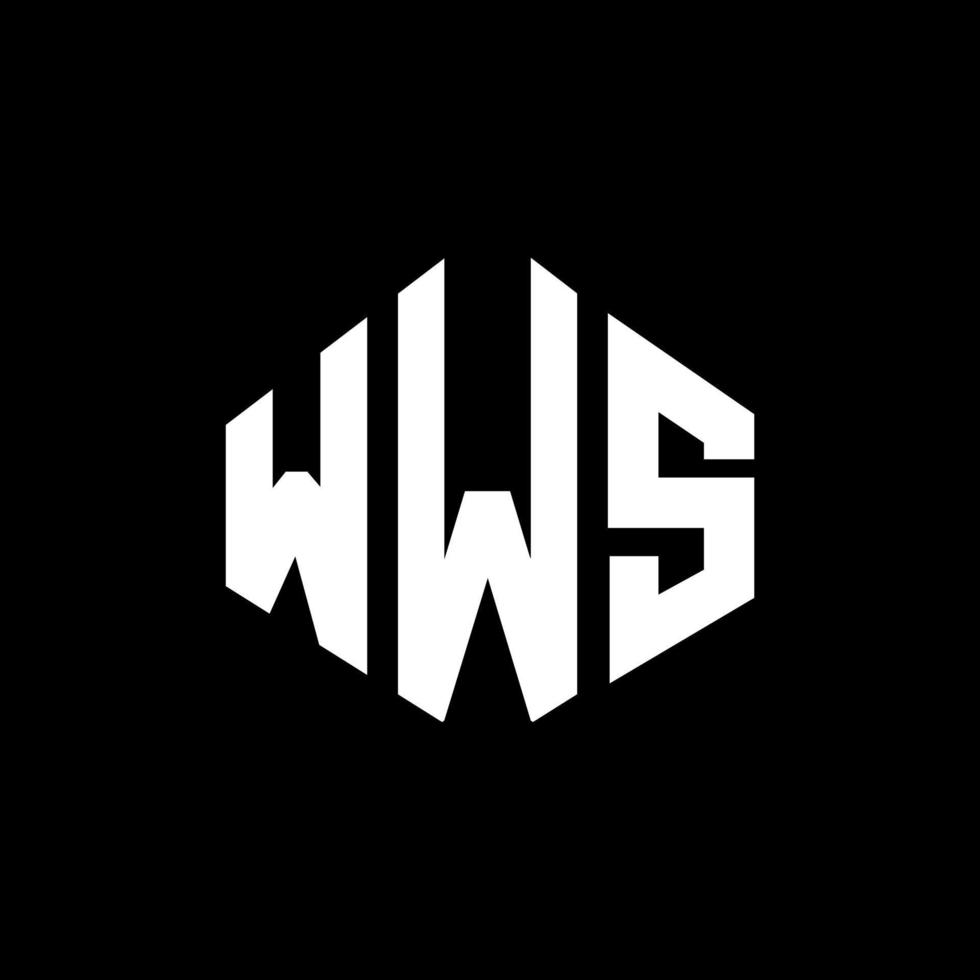 WWS letter logo design with polygon shape. WWS polygon and cube shape logo design. WWS hexagon vector logo template white and black colors. WWS monogram, business and real estate logo.