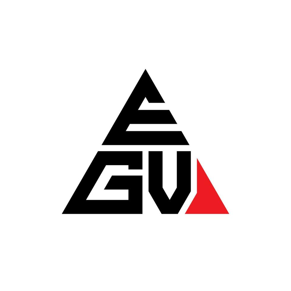 egu diseño de logotipo de letra triangular con forma de triángulo. monograma de diseño del logotipo del triángulo egu. plantilla de logotipo de vector de triángulo egu con color rojo. logotipo triangular egu logotipo simple, elegante y lujoso.