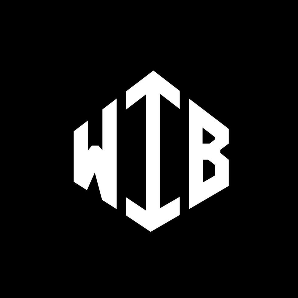 WIB letter logo design with polygon shape. WIB polygon and cube shape logo design. WIB hexagon vector logo template white and black colors. WIB monogram, business and real estate logo.