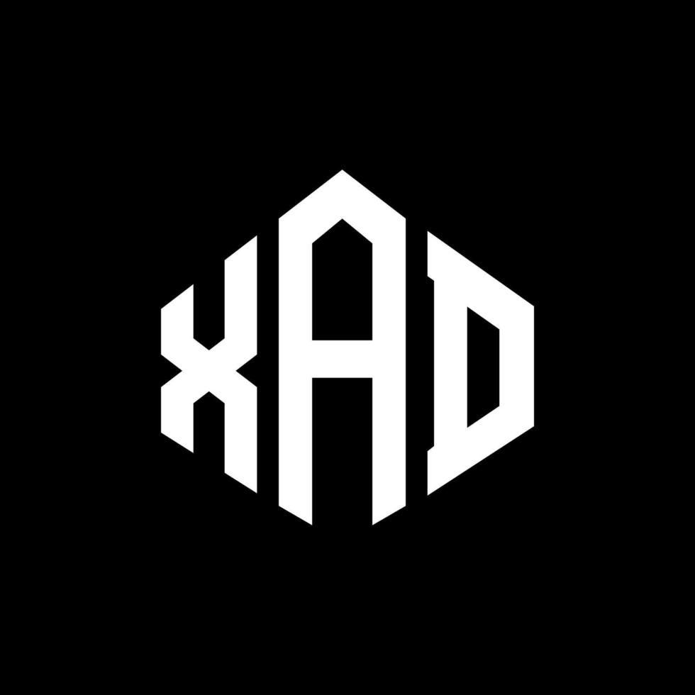 diseño de logotipo de letra xad con forma de polígono. diseño de