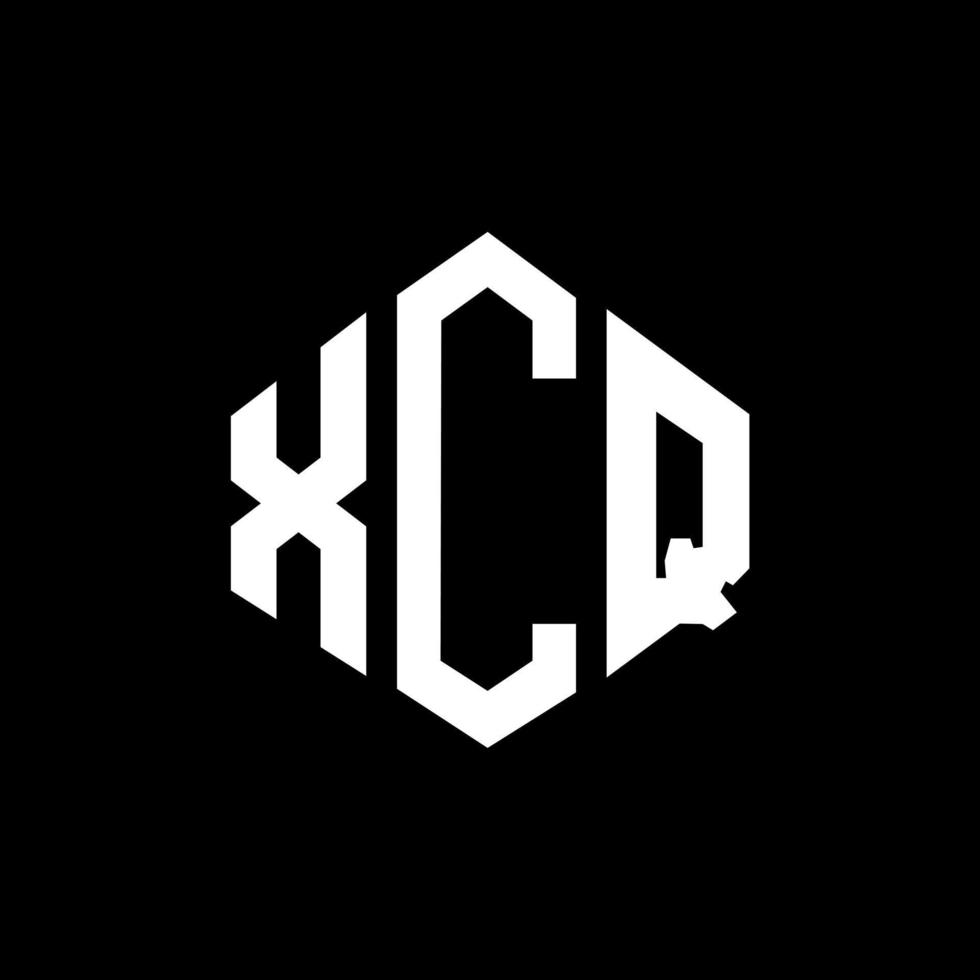 diseño de logotipo de letra xcq con forma de polígono. diseño de logotipo en forma de cubo y polígono xcq. xcq hexágono vector logo plantilla colores blanco y negro. Monograma xcq, logotipo empresarial y inmobiliario.