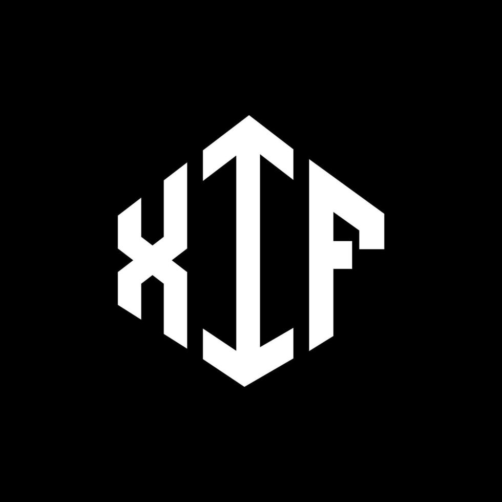 diseño de logotipo de letra xif con forma de polígono. diseño de logotipo en forma de cubo y polígono xif. xif hexágono vector logo plantilla colores blanco y negro. monograma xif, logotipo comercial e inmobiliario.