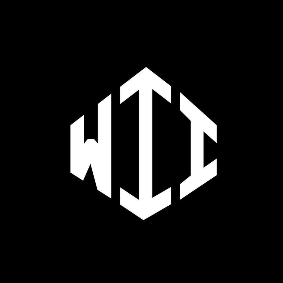 diseño de logotipo de letra wii con forma de polígono. diseño de logotipo en forma de polígono y cubo de wii. wii hexagon vector logo plantilla colores blanco y negro. monograma wii, logo de negocios y bienes raíces.