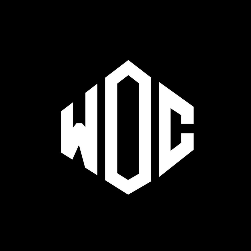 diseño de logotipo de letra woc con forma de polígono. woc polígono y diseño de logotipo en forma de cubo. woc hexágono vector logo plantilla colores blanco y negro. monograma woc, logotipo empresarial y inmobiliario.