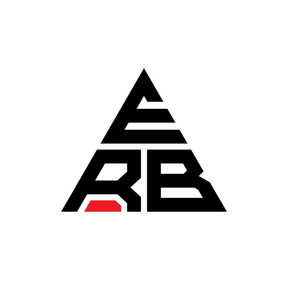 diseño de logotipo de letra de triángulo erb con forma de triángulo. monograma de diseño de logotipo de triángulo erb. plantilla de logotipo de vector de triángulo erb con color rojo. logotipo triangular erb logotipo simple, elegante y lujoso.