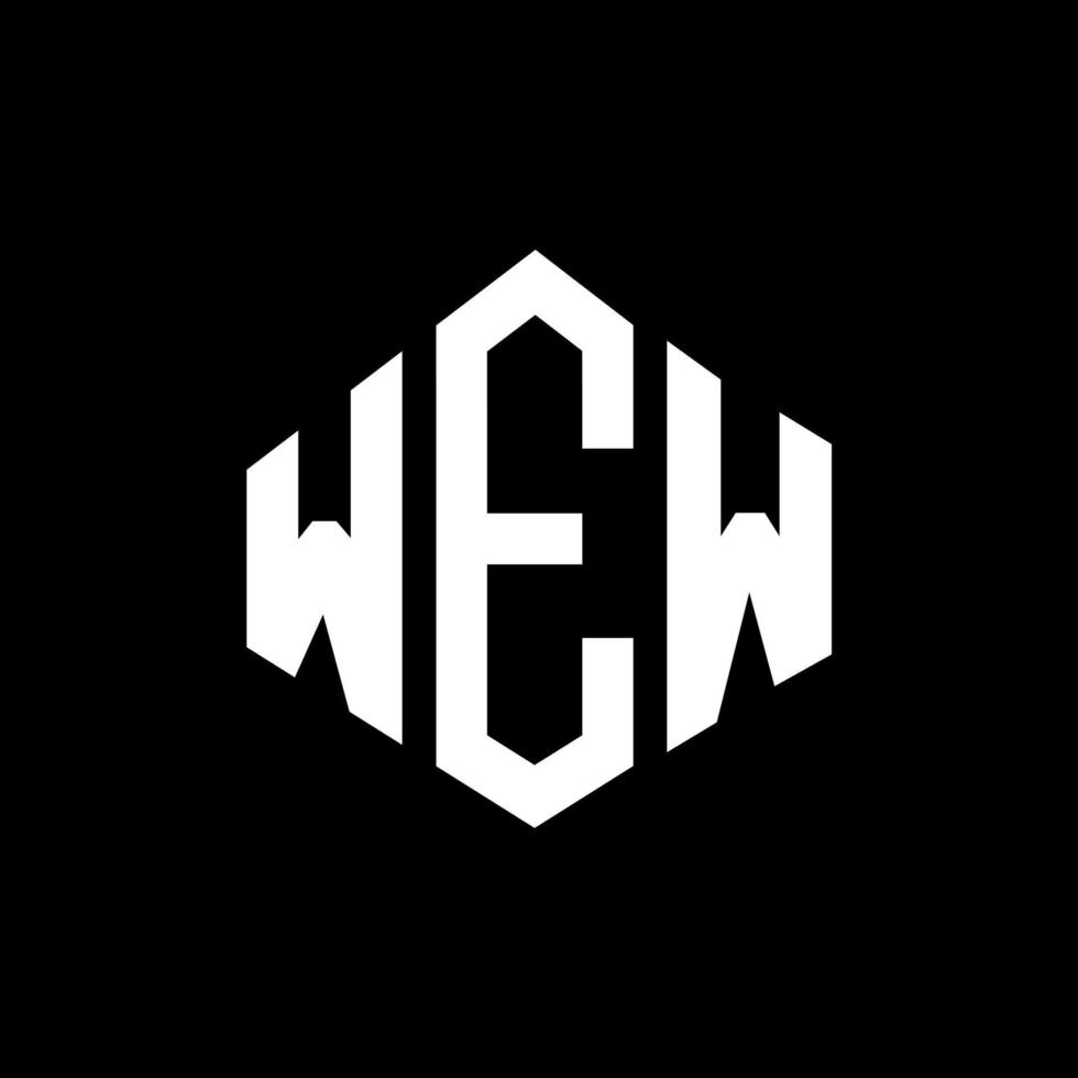 diseño de logotipo de letra wew con forma de polígono. Wew diseño de logotipo en forma de polígono y cubo. wew hexágono vector logo plantilla colores blanco y negro. Wew monograma, logotipo empresarial y inmobiliario.