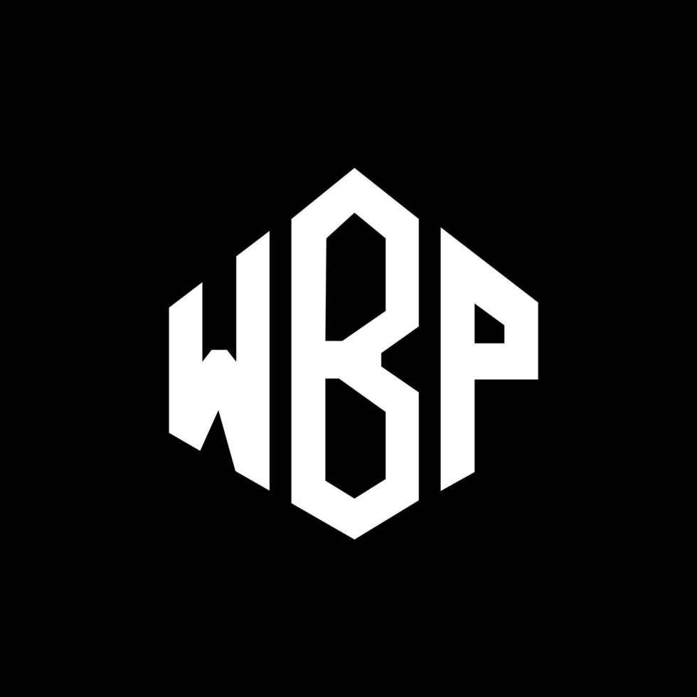 WBP letter logo design with polygon shape. WBP polygon and cube shape logo design. WBP hexagon vector logo template white and black colors. WBP monogram, business and real estate logo.